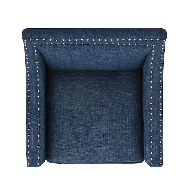 Erica Accent Armchair with Chrome Nailhead Trim