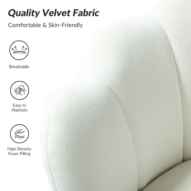 Xabier Cute Modern Upholstered Barrel Chair Accent Chair with Tufted Back by HULALA HOME