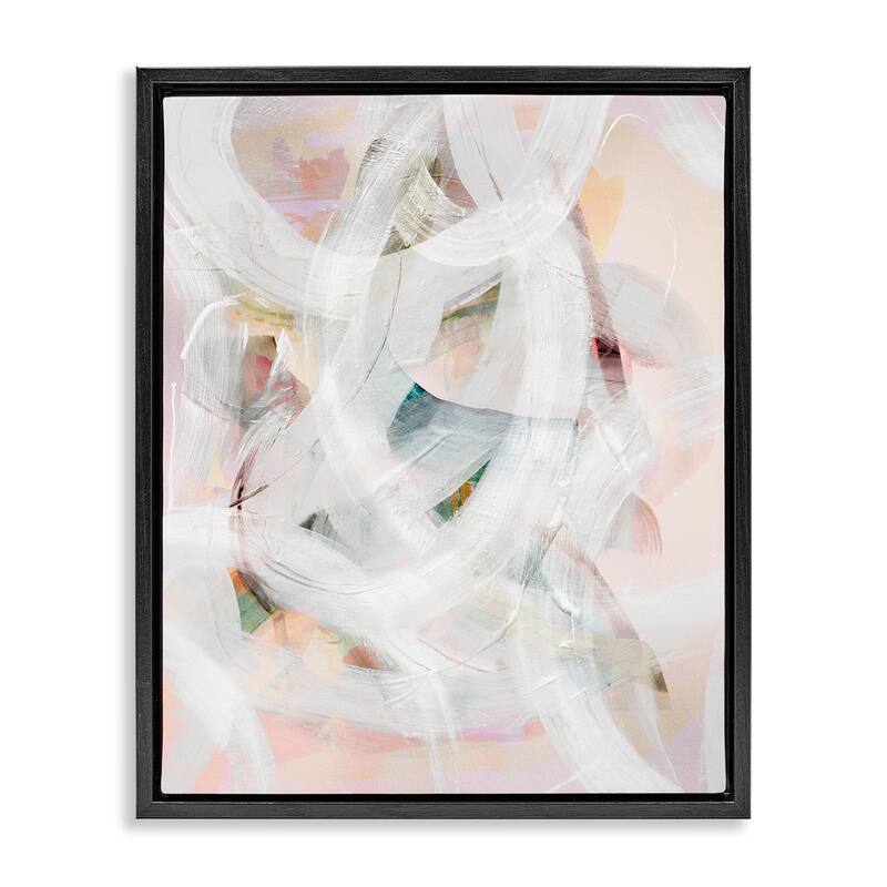 Stupell Tender Moments Abstraction Framed Floater Canvas Wall Art Design By Gemma Bardot - 17 x 21 - Black