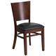Option black vinyl seat/walnut wood frame