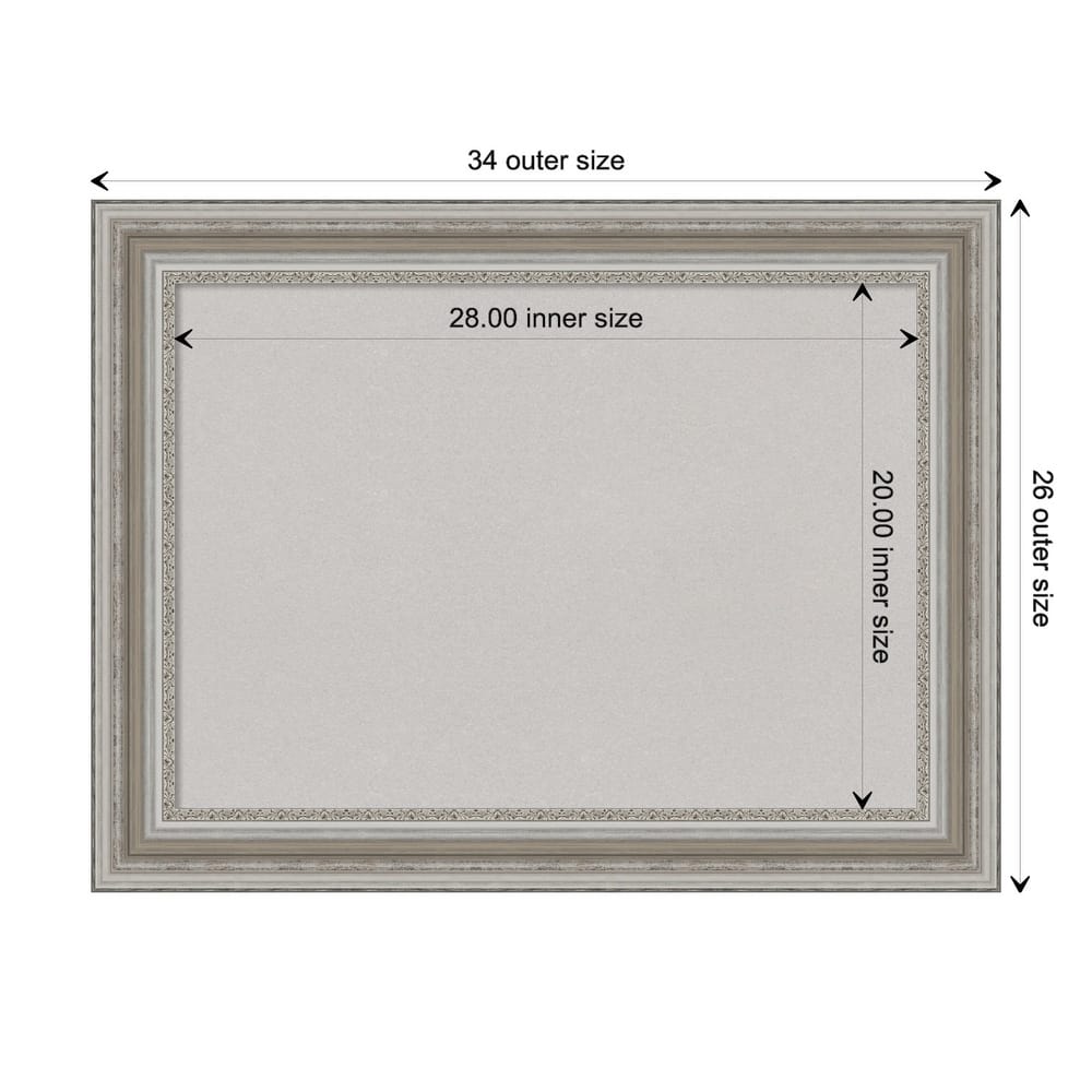 Parlor Framed Grey Corkboard Bulletin Board