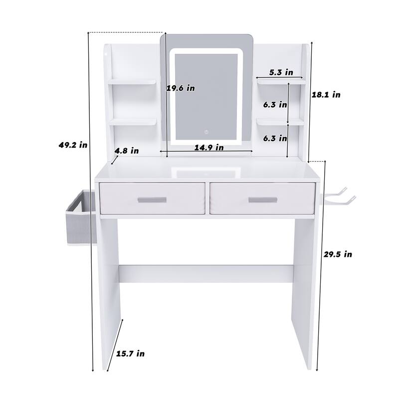 LED Mirror Vanity Dressing Table with Lights