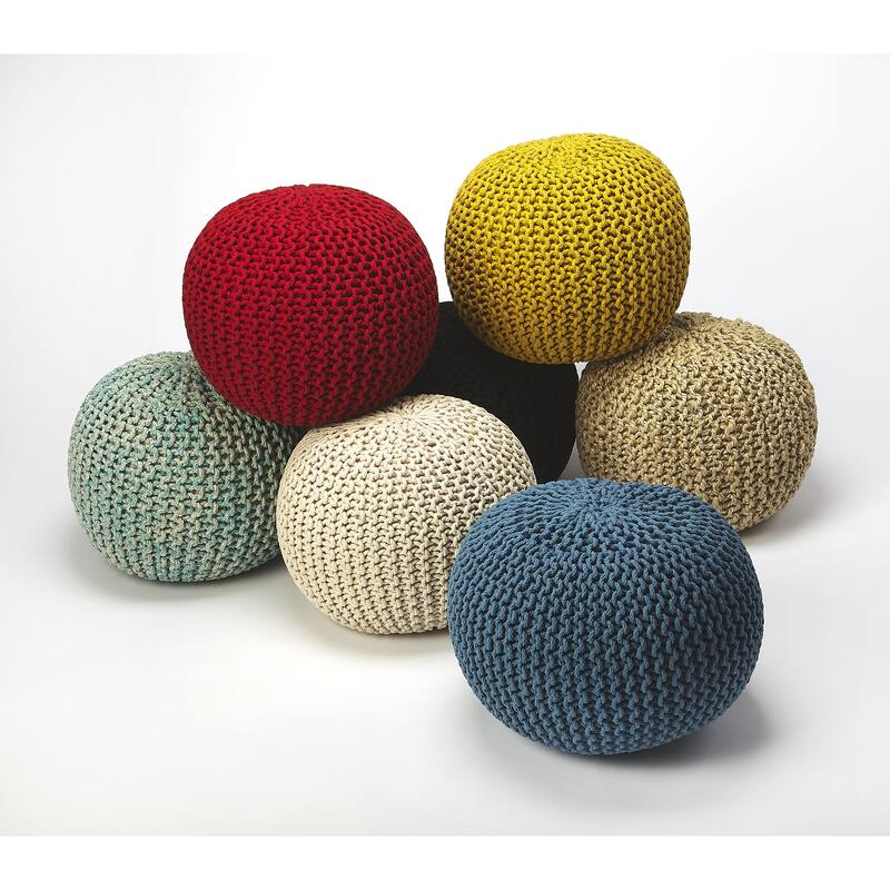 Pincushion Woven Pouf