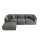 preview thumbnail 27 of 34, Roomfitters Modern Velvet Sectional Sofa with Detachable Ottoman, 4-Seater Couch with Pillows for Living Room