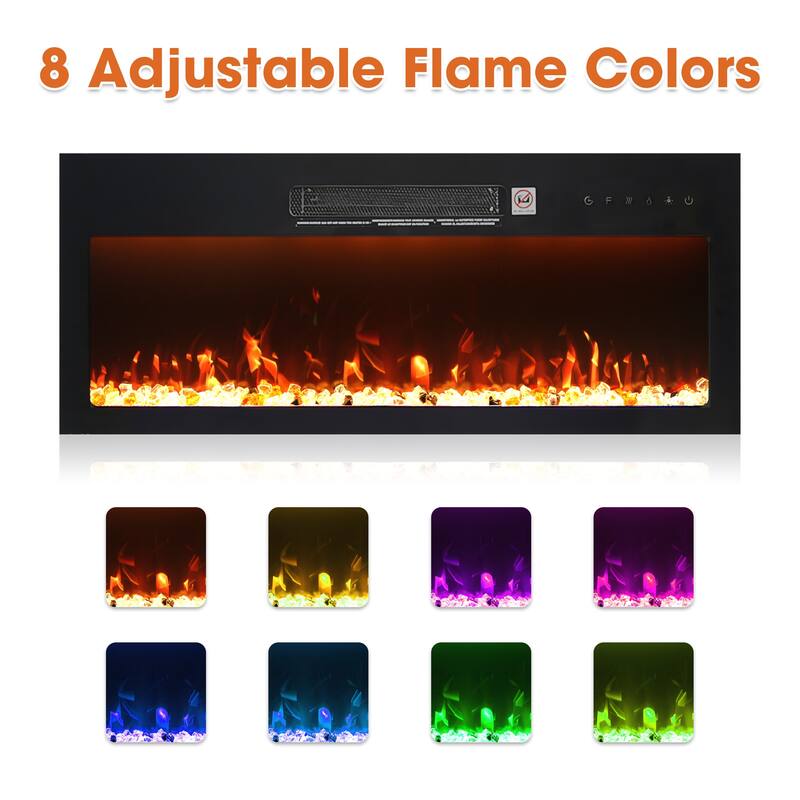 72" Farmhouse Walnut Wood Electric Fireplace Storage Console TV Stand with Open Compartment