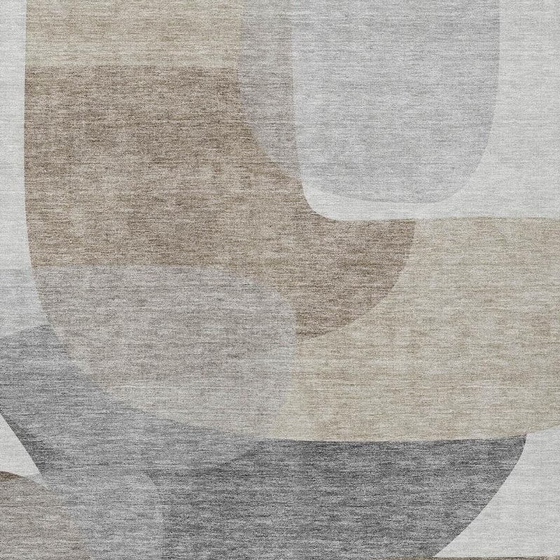 HomeRoots Abstract Transitional Rectangle Outdoor Rug