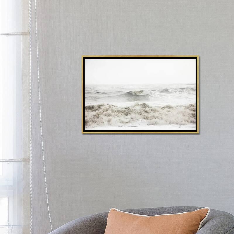 iCanvas "Breaking Waves" by Design Fabrikken Framed Canvas Print