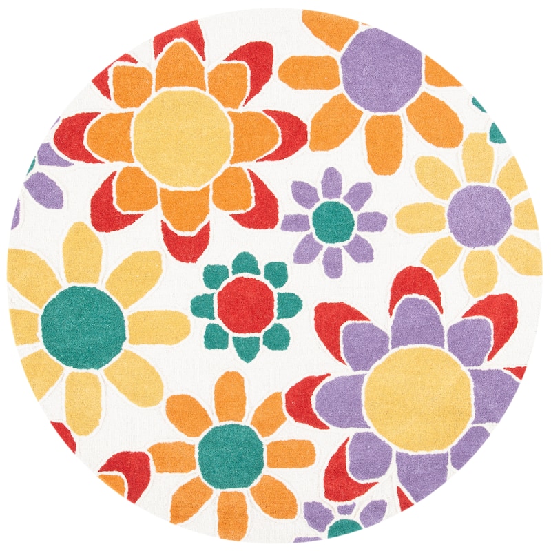 SAFAVIEH Handmade Kids Miens Floral Wool Rug