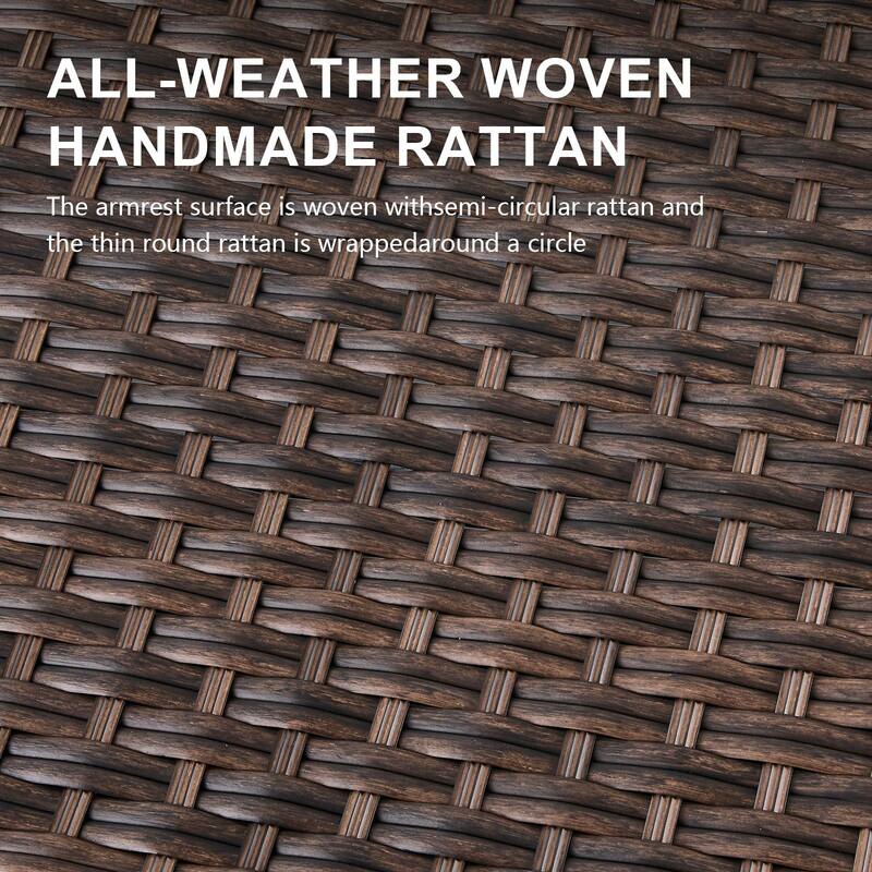 Gymojoy Wicker Patio Furniture Sofa Set, 6-Inch Ultra Thick Cushioned 360°Swivel Glider Chairs & Sofa Set