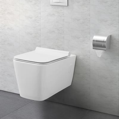 Swiss Madison Bastille Wall-Hung Toilet Bowl Only in Matte Black - 22.5" x 14.0" x 14.0"