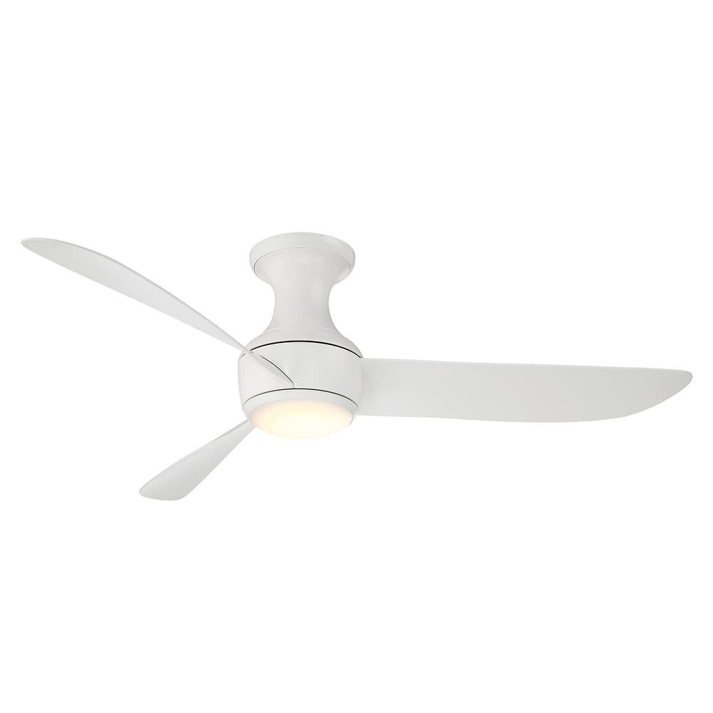 Corona 3-Blade Smart FlushMount Ceiling Fan 54in 3000K LED & Remote
