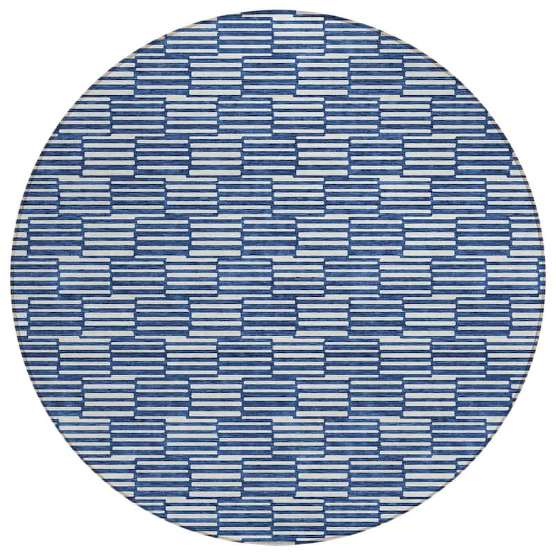 HomeRoots Geometric Transitional Rectangle Outdoor Rug