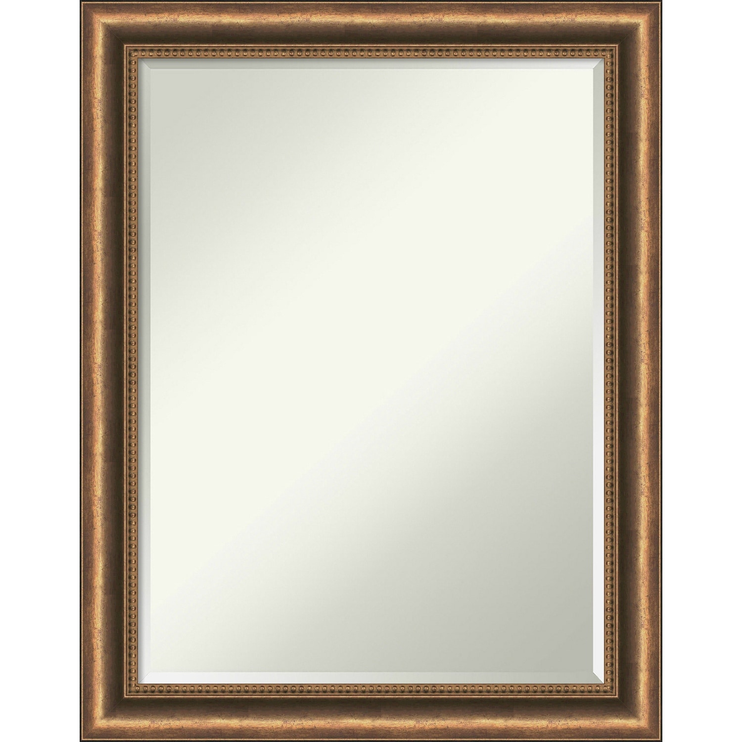 Petite Bevel Wood Bathroom Wall Mirror - Manhattan Bronze Narrow Frame - Manhattan Bronze Narrow - 22 x 28 in