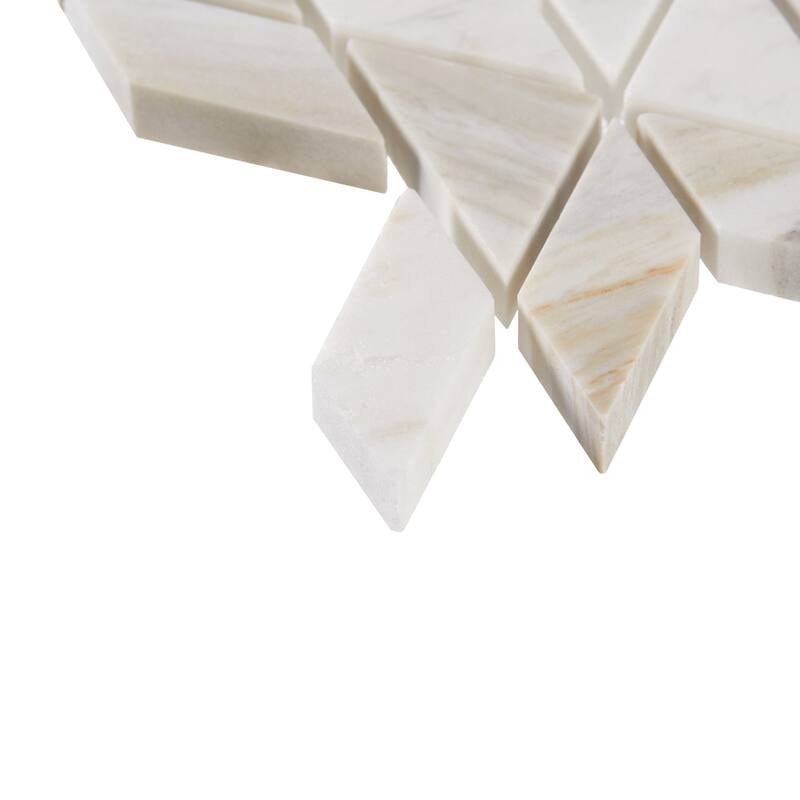 Daltile Pietra Divina Marble Natural Stone Framework Mosaic in Honed Namaste (10 PC Per Carton) (10.40 SQFT Per Carton)