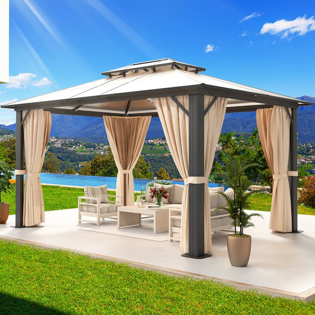 Aoxun Hardtop Gazebo Outdoor
