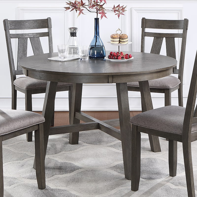 Round Dining Table with X-Cross Base