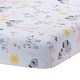 preview thumbnail 1 of 3, Lambs & Ivy Jazzy Jungle 100% Cotton Safari Baby Fitted Crib Sheet - White