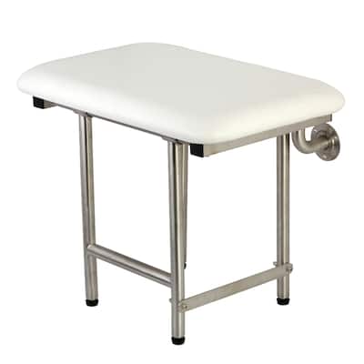 Adascape 22" x 16" Bariatric Wall Mount Folded Shower Seat with Additional Floor Supports