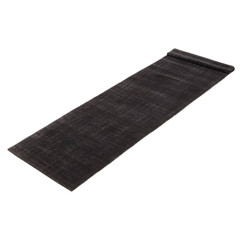 ECARPETGALLERY Hand-knotted Opulence Grey Wool Rug - 2'8 x 10'1