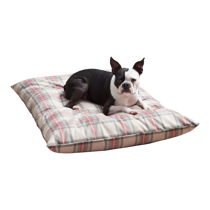 Charlie Holiday Plaid Pillow Dog Bed - Medium (42"x30")