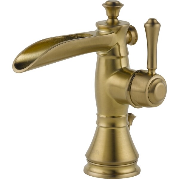 Delta Cassidy Single Hole Waterfall Bathroom Faucet with Pop-Up