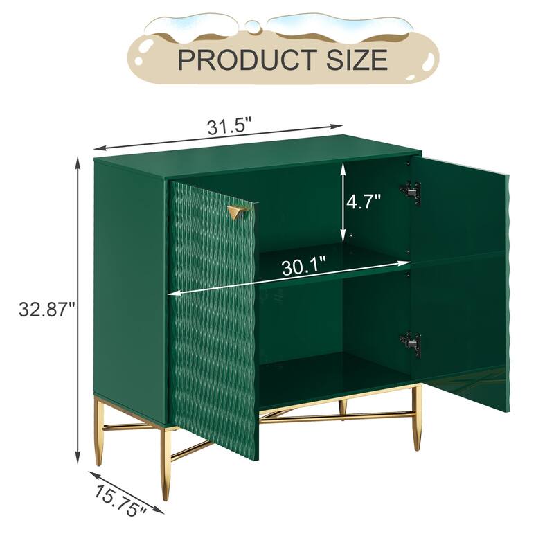 2 Door White Locker Accent Cabinet