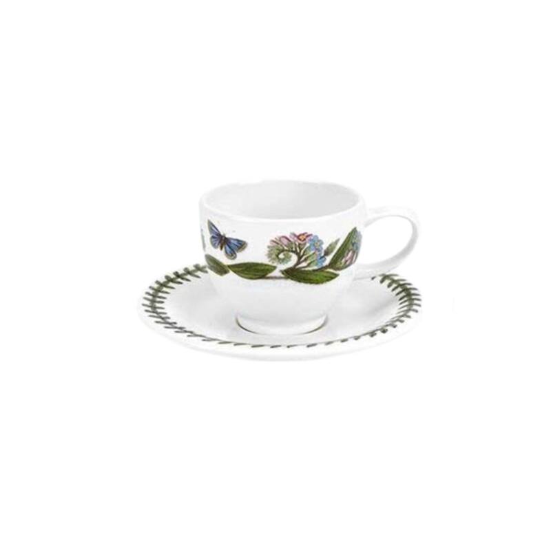 Portmeirion Botanic Garden Espresso Cup and Saucer Set - 3.5 oz