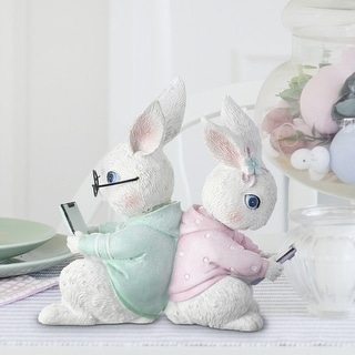 Resin Texting Bunny Couple 6" - Bed Bath & Beyond - 37104865