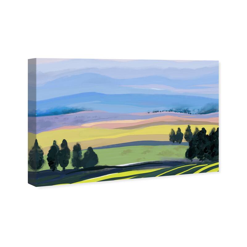 Wynwood Studio Canvas Nature and Landscape Bright Fields Green and Modern & Contemporary Wall Art Canvas Print