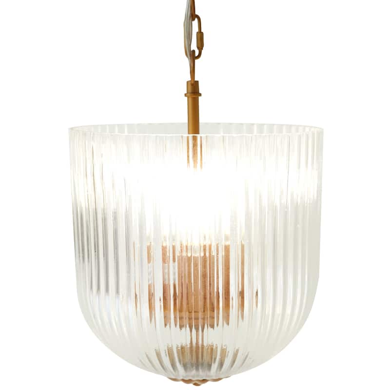 Natural and Modern Design Garnet Pendant Lamp - Coarse Gold + Clear Glass