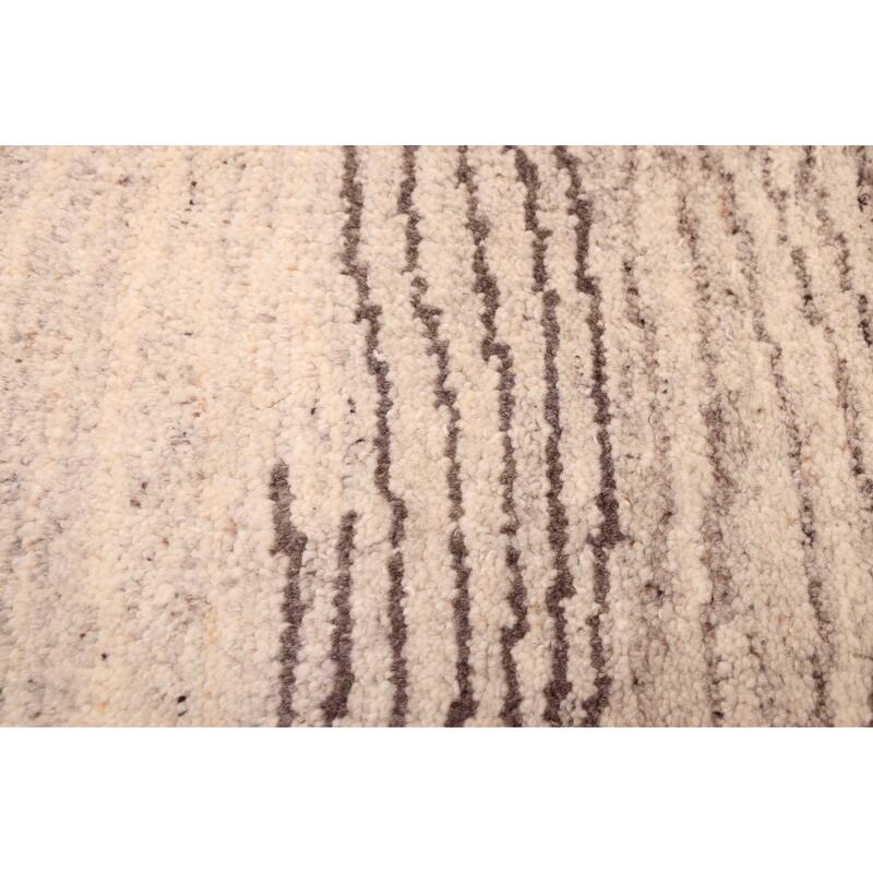 ECARPETGALLERY Hand-knotted Tangier Ivory Wool Rug - 5'3 x 8'0