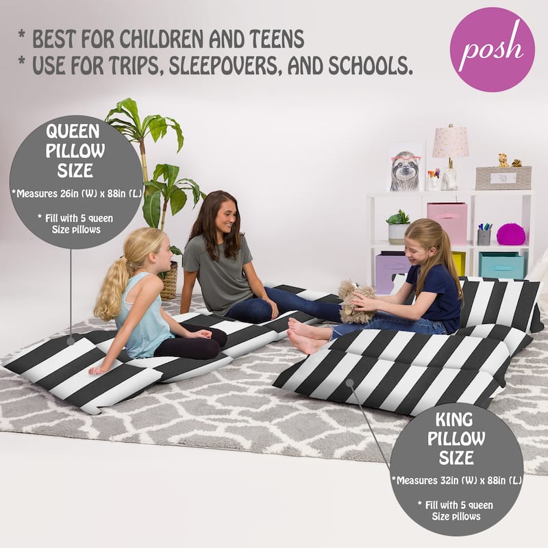 Kids Floor Pillow Cover,Premium Cushion and Lounger Covers for Pillows