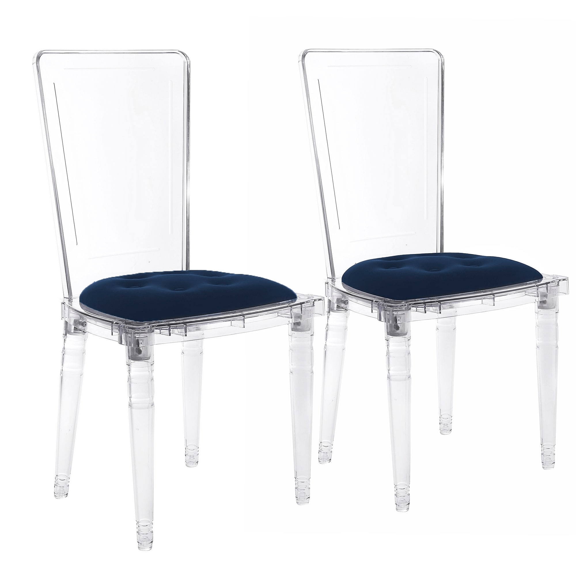 Blue sale acrylic chairs
