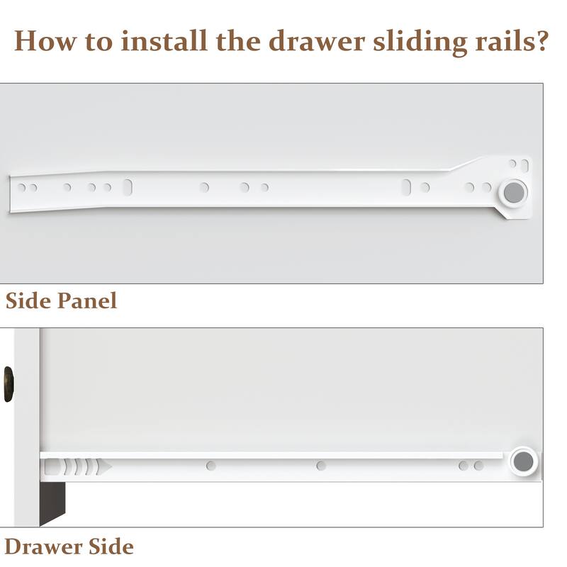 Fluted 3 Drawer Dresser for Bedroom