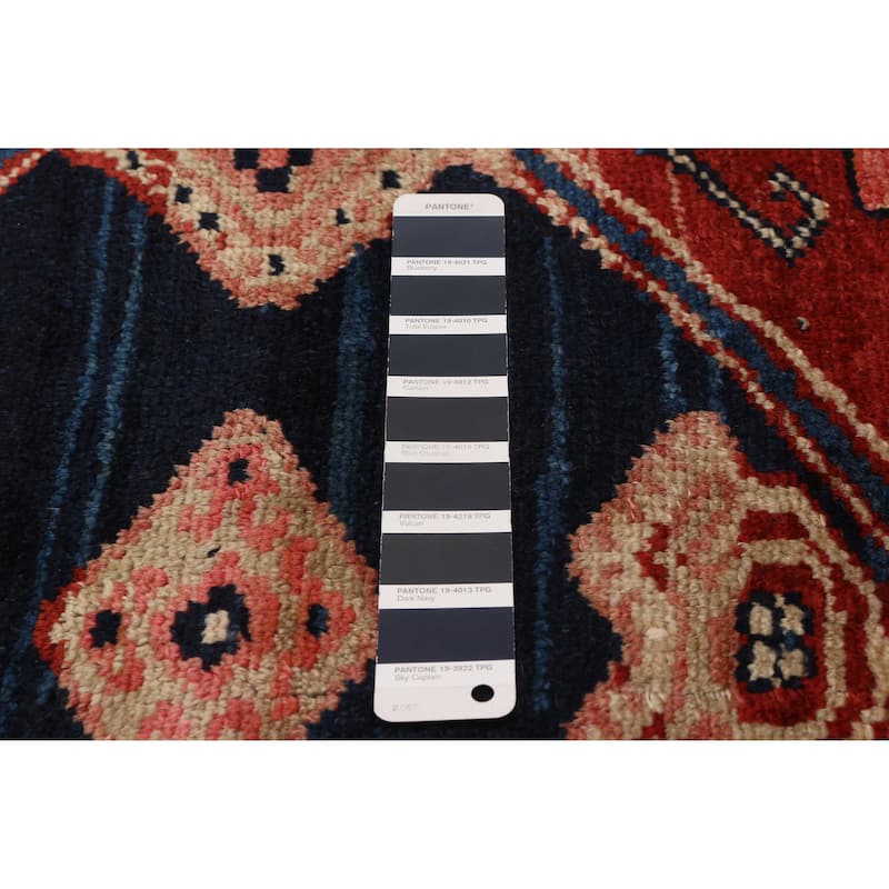 ECARPETGALLERY Hand-knotted Konya Anatolian Navy Wool Rug - 3'7 x 11'6