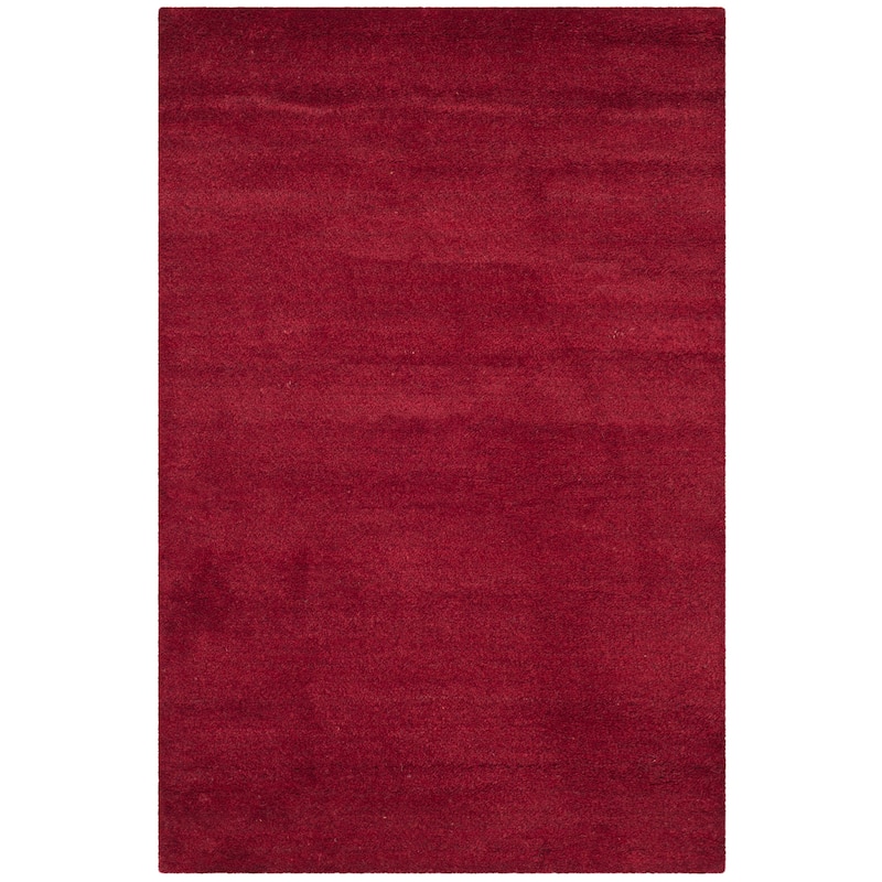 SAFAVIEH Handmade Himalaya Colorweave Plaid Modern Wool Rug - 2' x 3' - Red