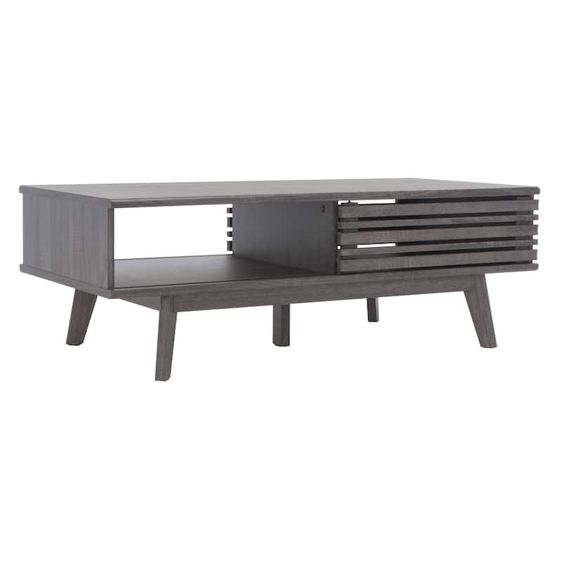 SAFAVIEH Rori Mid-Century 1-Shelf Walnut Coffee Table - 46" W x 23" D x 16" H