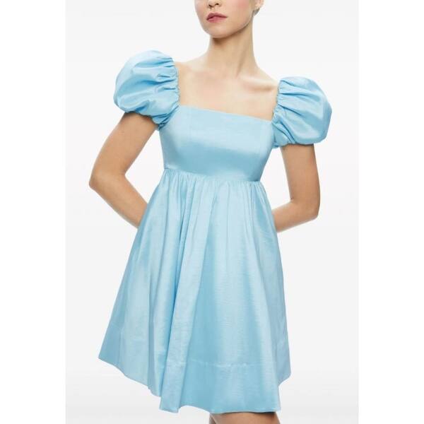 alice olivia Women's Sharilyn Puff Sleeve Mini Dress, Ice - Bed Bath &  Beyond - 41805440