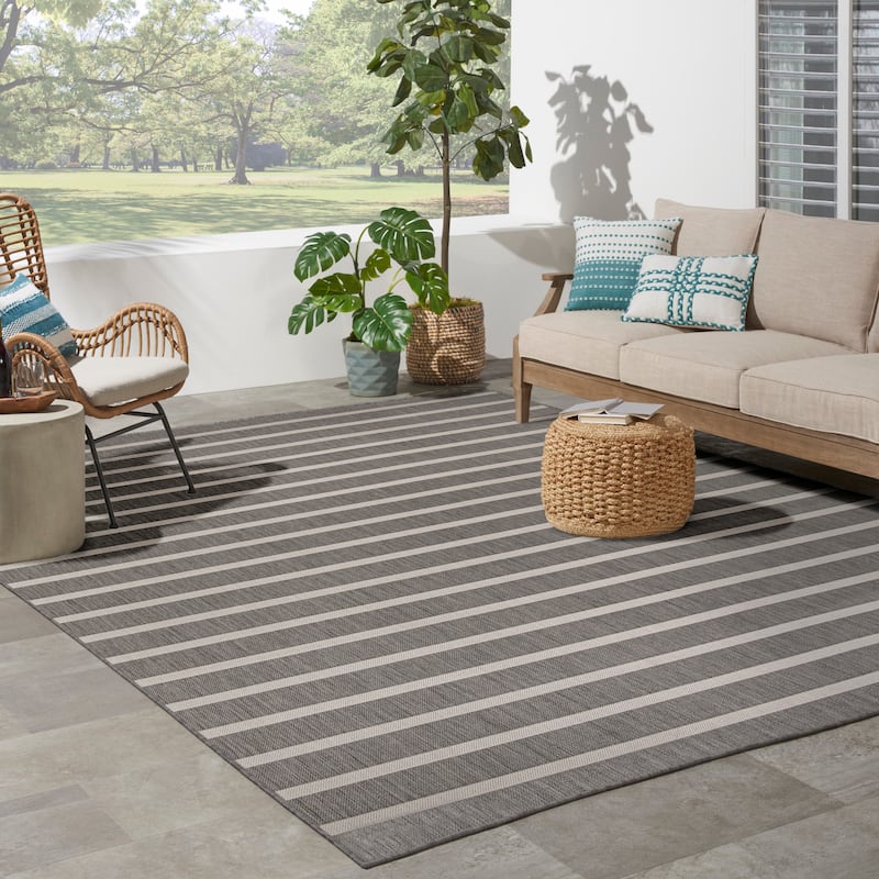 Nourison Positano Indoor/Outdoor Striped Area Rug