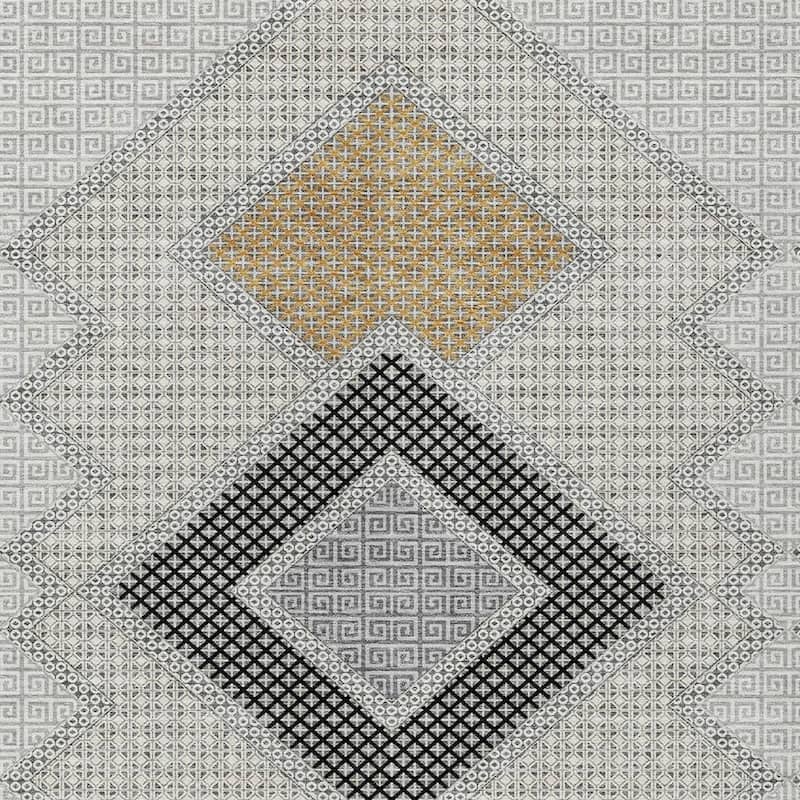 HomeRoots Geometric Transitional Rectangle Outdoor Rug