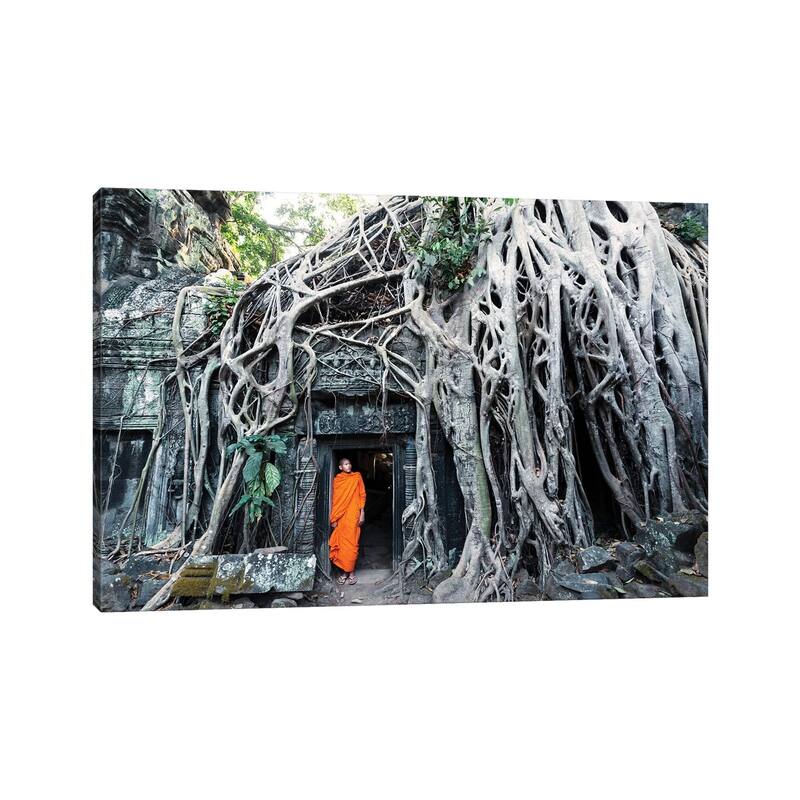 iCanvas "Monk At Angkor Wat, Cambodia" by Matteo Colombo Canvas Print