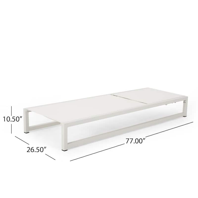 Modesta Outdoor Aluminum Mesh Chaise Lounge by Christopher Knight Home