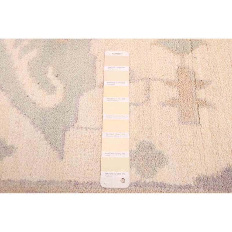 ECARPETGALLERY Hand-knotted Royal Oushak Ivory Wool Rug - 8'2 x 10'2