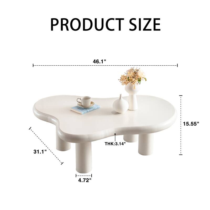 Modern Cloud Coffee Table Easy Assembly Coffee Table