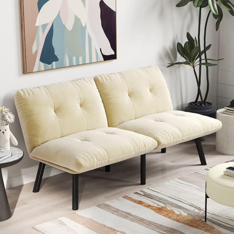 Convertible Folding Modern Sofa Bed, Back-Adjustable Sofa