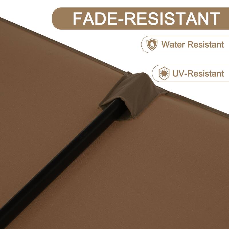 Autlaycil 13 ft Patio Umbrella with Crank Outdoor Umbrella with Base