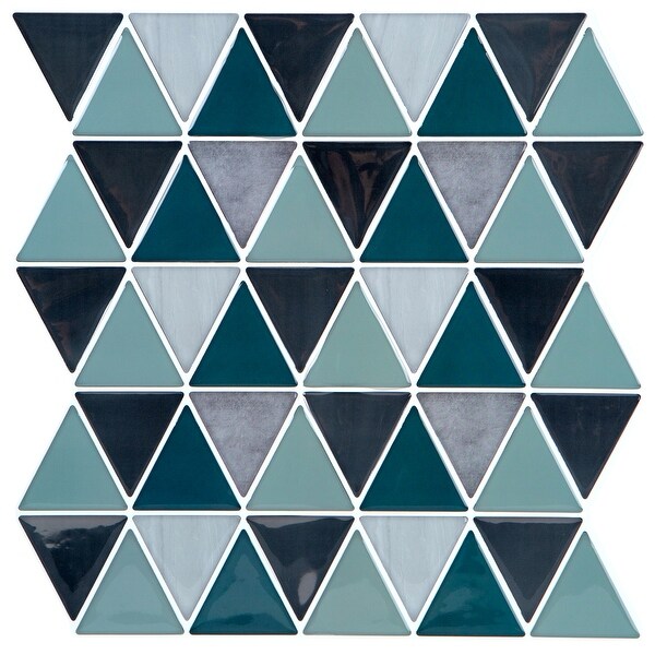 Simplify Peel & Stick Wall Tile 4 Pack in Geo Blue/Grey. Opens flyout.