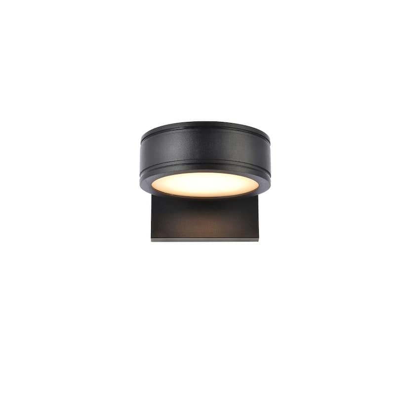 Modern Integrated LED Wall Sconce - N/A - Black