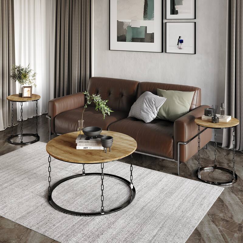 CraftPorch Modern 3- Pieces Coffee Table Set