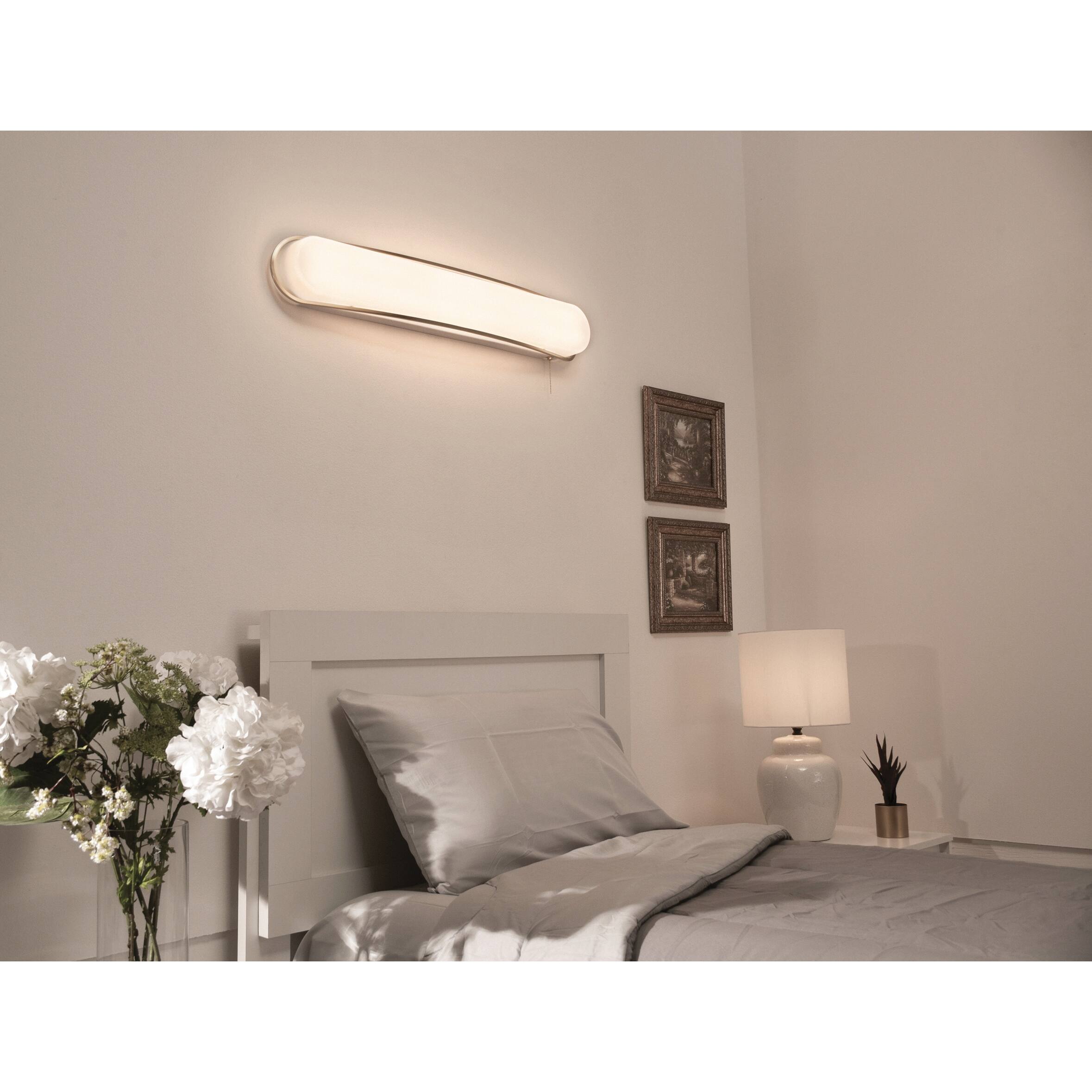 Curve 48'' LED Overbed Wall Light 48"L x 4"Ext x 4"W x 5"H Bed Bath